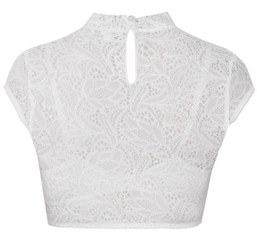 MarJo Dirndlbluse "Eberfing" Kurzarm | Offwhite