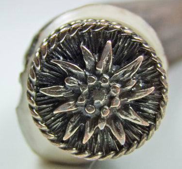 Funk Hirschhorn Flaschenöffner mit Zierkappe | Edelweiß