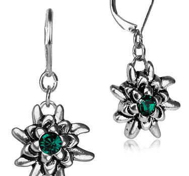 LUISIA® Edelweiß Ohrhänger "Emilia" mit Kristallen von Swarovski® | Emerald / Smaragdgrün - Ohrringe