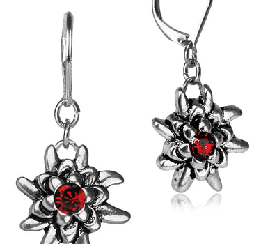 LUISIA® Edelweiß Ohrhänger "Emilia" mit Kristallen von Swarovski® | Light Siam / Rot - Ohrringe