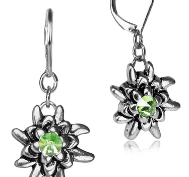 LUISIA® Edelweiß Ohrhänger "Emilia" mit Kristallen von Swarovski® | Peridot / Apfelgrün - Ohrringe
