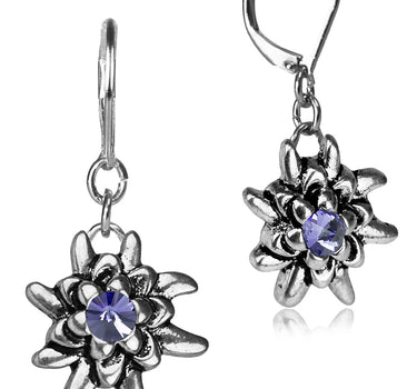 LUISIA® Edelweiß Ohrhänger "Emilia" mit Kristallen von Swarovski® | Lila / Tanzanite - Ohrringe