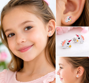 LUISIA Ohrstecker Einhorn Unicorn - 925 Sterling Silber