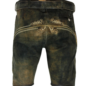 MADDOX Kurze Herren Lederhose "Felixsee" mit Gürtel | Antik H. Schiefer