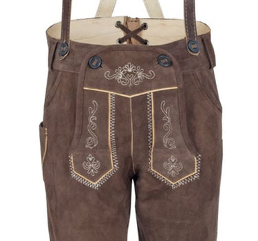 Isar-Trachten Kinder Kniebund Lederhose "Florian" 51817 | Braun