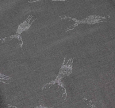 Trachten Halstuch Schal Uni mit Glitter Hirsch | Dunkelgrau