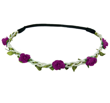 Blumen Haarband "Bella" mit kleinen Rosen | Lila