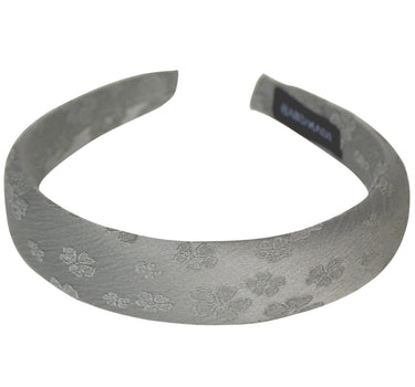 Haarreif "Marita" mit Blumenmuster | Grau