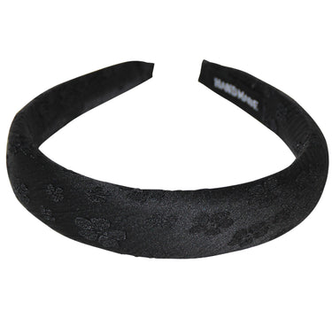 Haarreif "Marita" mit Blumenmuster | Schwarz