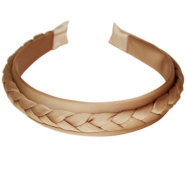 Haarreif "Rabea" mit Flechtzopf | Hellbraun