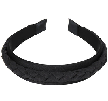Haarreif "Rabea" mit Flechtzopf | Schwarz