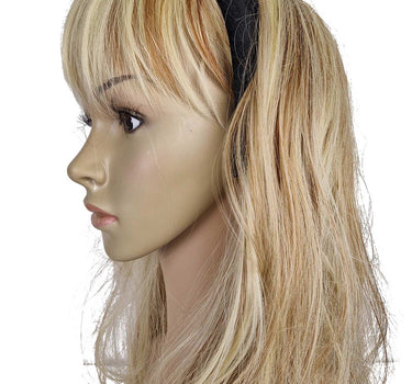 Haarreif "Marita" mit Blumenmuster | Schwarz