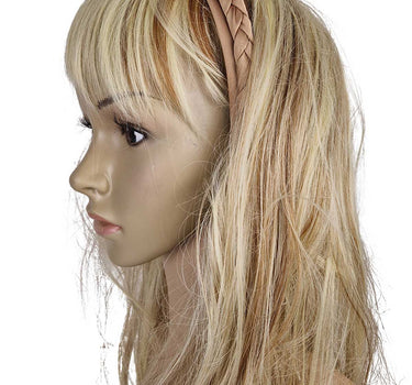 Haarreif "Rabea" mit Flechtzopf | Hellbraun