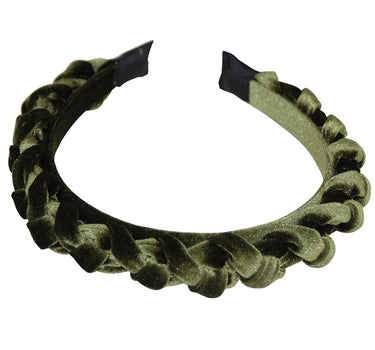 Haarreif "Aneta" in Samtoptik | Dunkelgrün