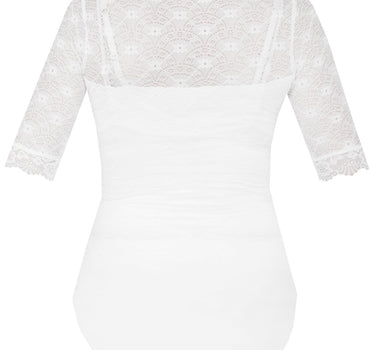MarJo Dirndlbody "Hallerndorf" Halbarm | Offwhite