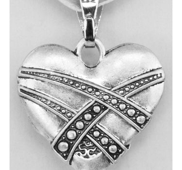 LUISIA Halskette "Paula" mit Herzanhänger und Kristallen von Swarovski | Rosa