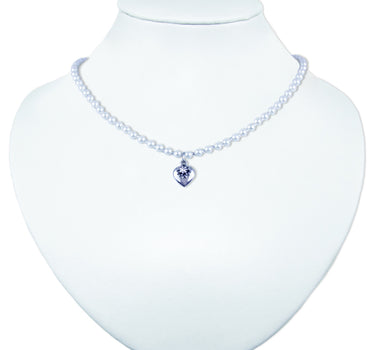 LUISIA Kinder Perlenkette "Luna" mit Kristallen von Swarovski | Weiß