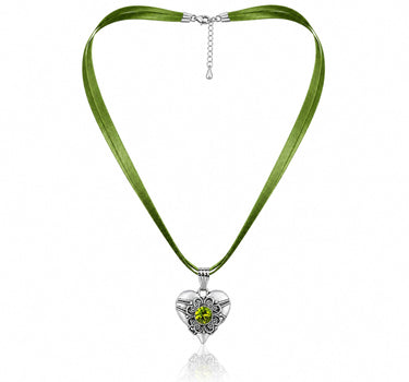 LUISIA® Halskette "Paula" mit Kristallen von Swarovski® | Grün