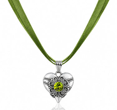 LUISIA® Halskette "Paula" mit Kristallen von Swarovski® | Grün