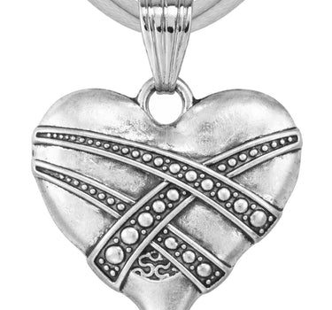 LUISIA® Halskette "Paula" - Herzanhänger und Premium Kristall | Ozeanblau