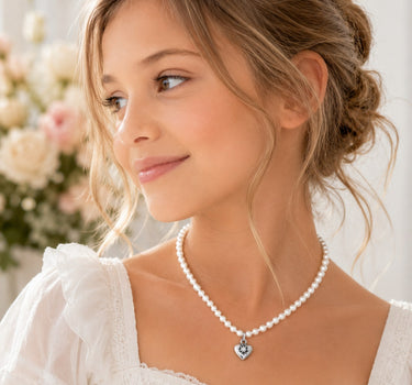 LUISIA® Perlenkette "Luna" mit Kristallen von Swarovski® | Weiß