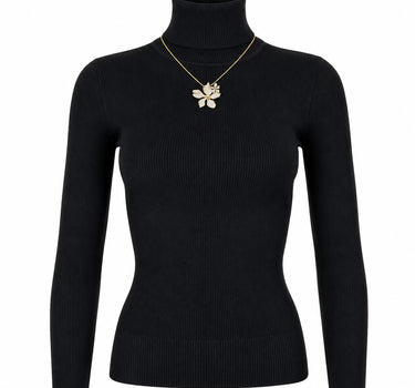 LUISIA® Halskette "Nelia" mit Blumen - 16 Karat vergoldet | Sand