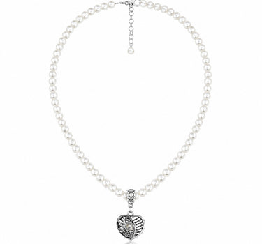 LUISIA® Perlenkette "Ariela" mit Herzanhänger | Halskette Collier