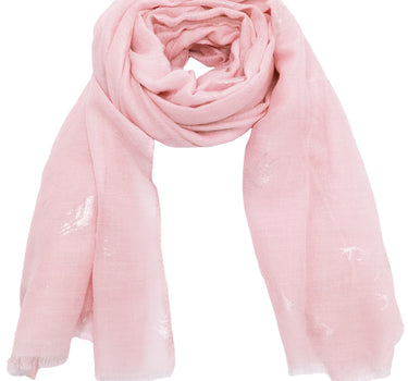 Trachten Halstuch Schal Uni mit Glitter Hirsch | Rosa