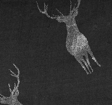 Trachten Halstuch Schal Uni mit Glitter Hirsch | Schwarz