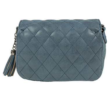 Gesteppte Handtasche "Alessia" mit Applikation | Dunkelblau