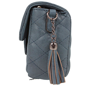 Gesteppte Handtasche "Alessia" mit Applikation | Dunkelblau