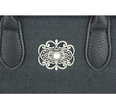 Handtasche "Katrina" mit Metallapplikation | Schwarz