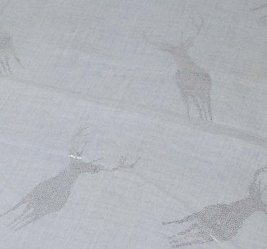 Trachten Halstuch Schal Uni mit Glitter Hirsch | Hellblau