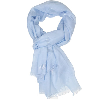 Trachten Halstuch Schal Uni mit Glitter Hirsch | Hellblau