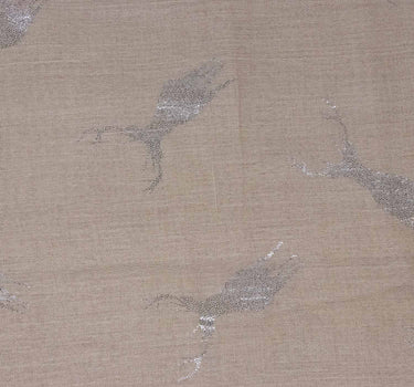 Trachten Halstuch Schal Uni mit Glitter Hirsch | Hellbraun