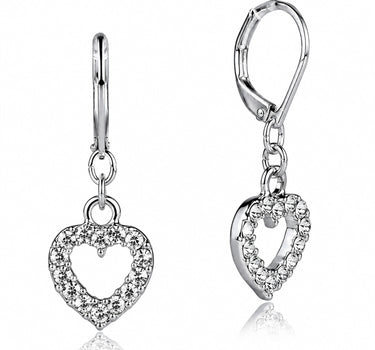 LUISIA® Herz Ohrringe "Evie" mit Kristallen von Swarovski® | Kristall