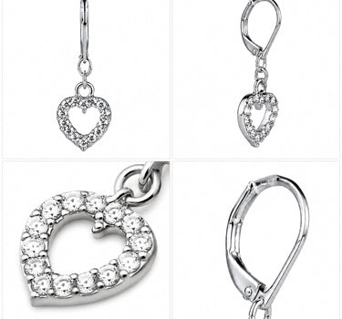 LUISIA® Herz Ohrringe "Evie" mit Kristallen von Swarovski® | Kristall