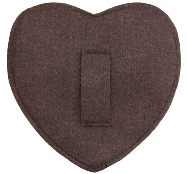 Herz Trachten Handtasche mit Herzanhänger | Braun