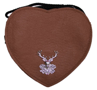 Herz Trachten Handtasche mit Hirsch | Braun