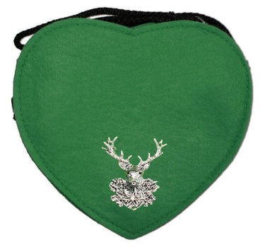 Herz Trachten Handtasche mit Hirsch | Dunkelgrün
