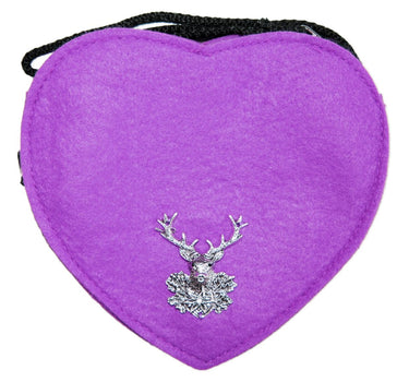 Herz Trachten Handtasche mit Hirsch | Lila