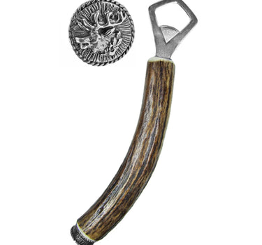 Funk Hirschhorn Flaschenöffner mit Zierkappe | Hirsch