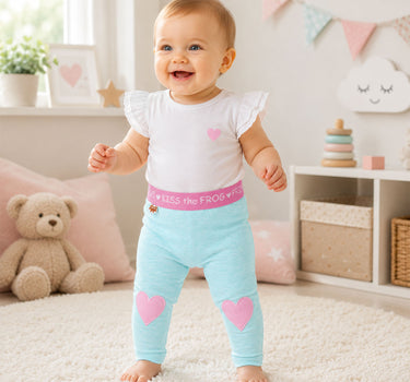 BONDI Baby Kinder Leggings "Herzen" 86576 - Mint | Mädchen Hose