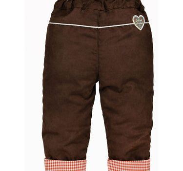 BONDI Baby Mädchen Kunstlederhose "Alpen Queen" 86683 | Braun