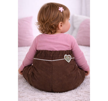 BONDI Baby Mädchen Kunstlederhose "Alpen Queen" 86683 | Braun