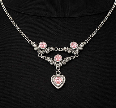 LUISIA® Halskette "Isabel" mit Premium Kristall Herz | Rosa