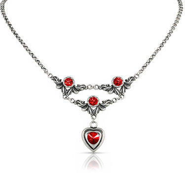LUISIA Halskette "Isabel" mit Premium Kristall Herz | Rot