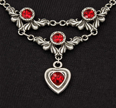 LUISIA Halskette "Isabel" mit Premium Kristall Herz | Rot