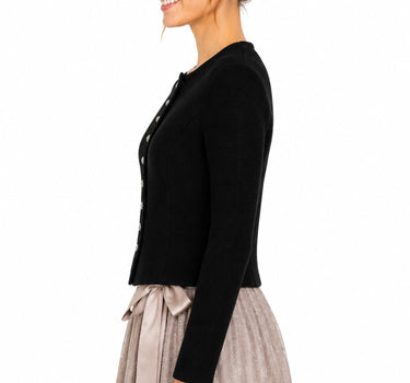 Isar-Trachten Damen Strickjacke "Saskia" 57102 | Schwarz