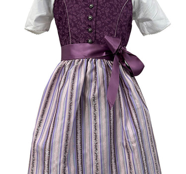 Isar-Trachten Kinder Dirndl "Hanna" 3-tlg. mit Bluse 63222 | Blümchen Flieder